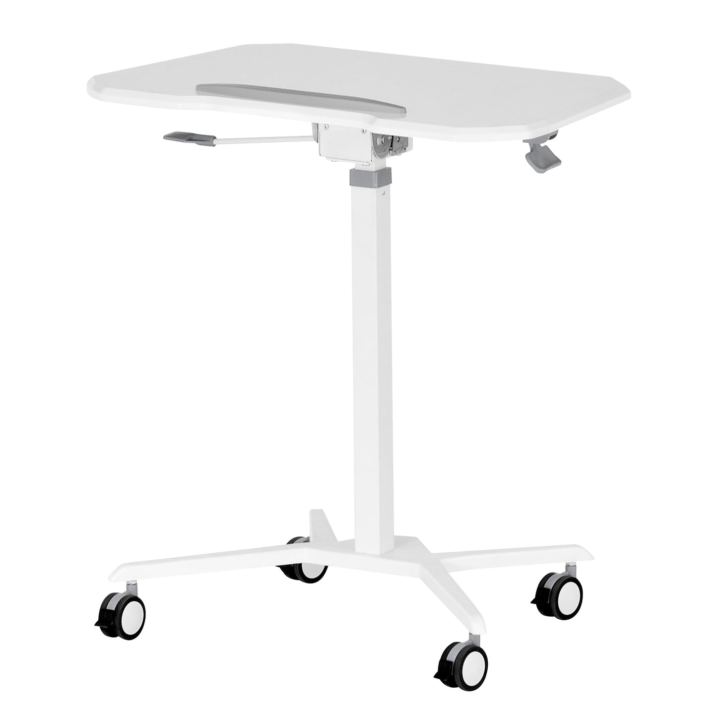 Techni Mobili Sit-to-Stand Laptop Computer Stand w/Height Adjustable and Tiltable Tabletop