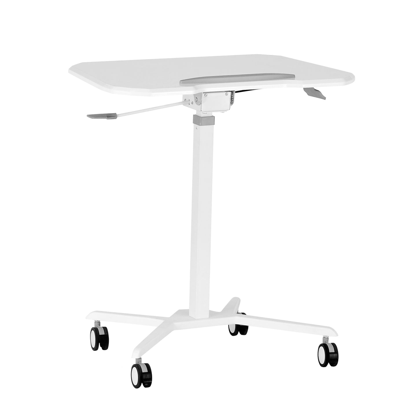 Techni Mobili Sit-to-Stand Laptop Computer Stand w/Height Adjustable and Tiltable Tabletop