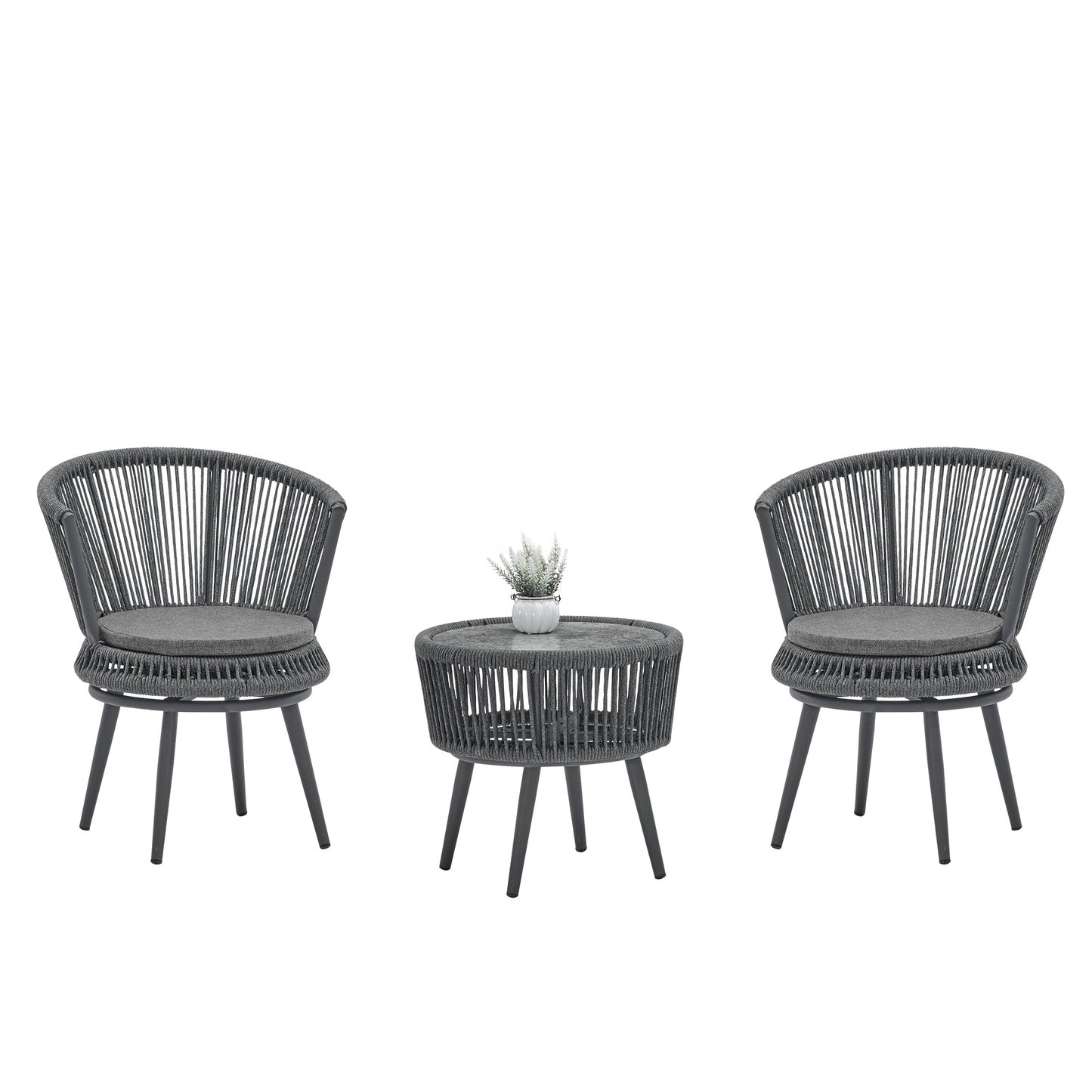 Modern Outdoor Table & Chairs -3 pcs.