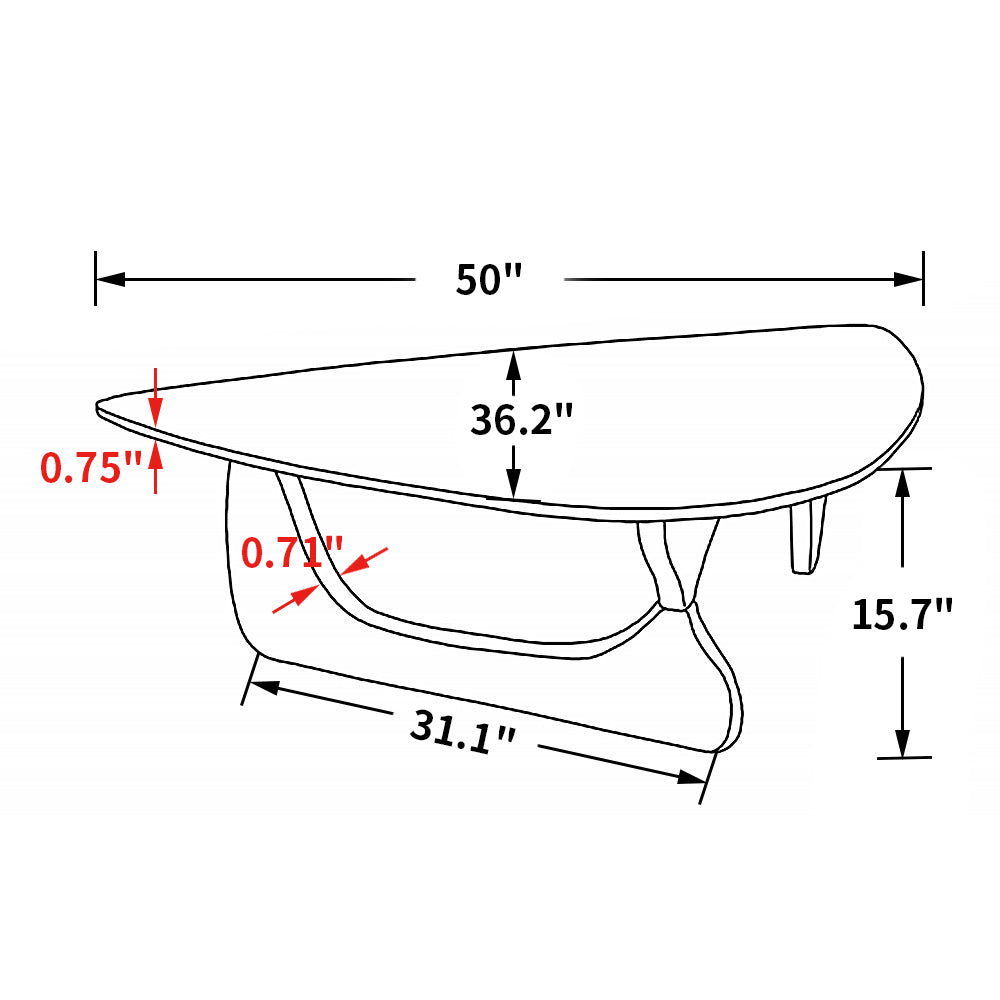 Triangle coffee table