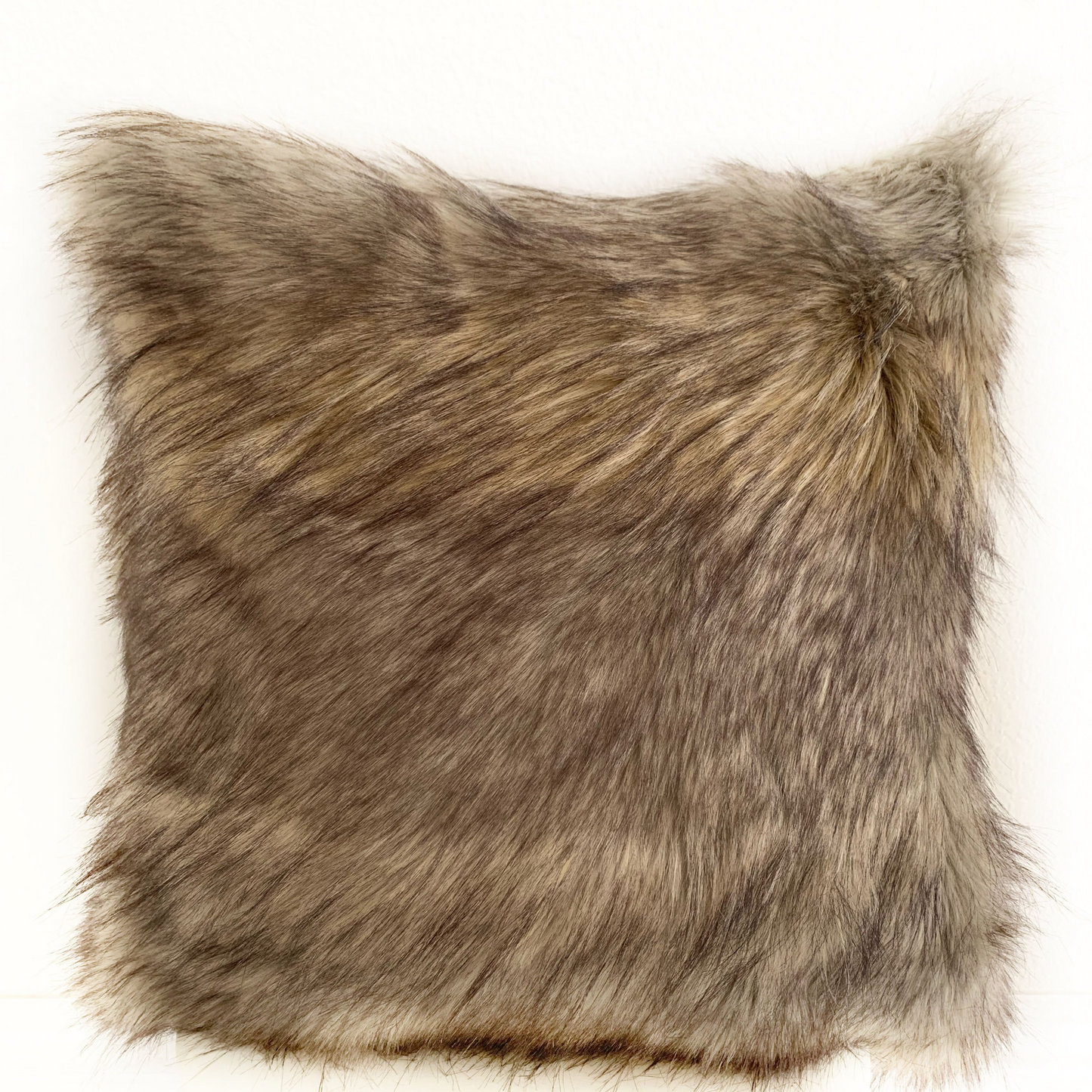 Wolverine Pelage Faux Fur Throw Pillow