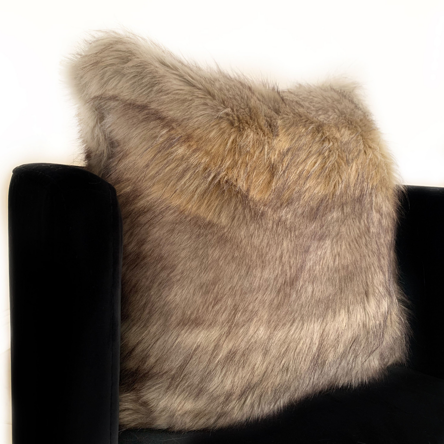 Wolverine Pelage Faux Fur Throw Pillow