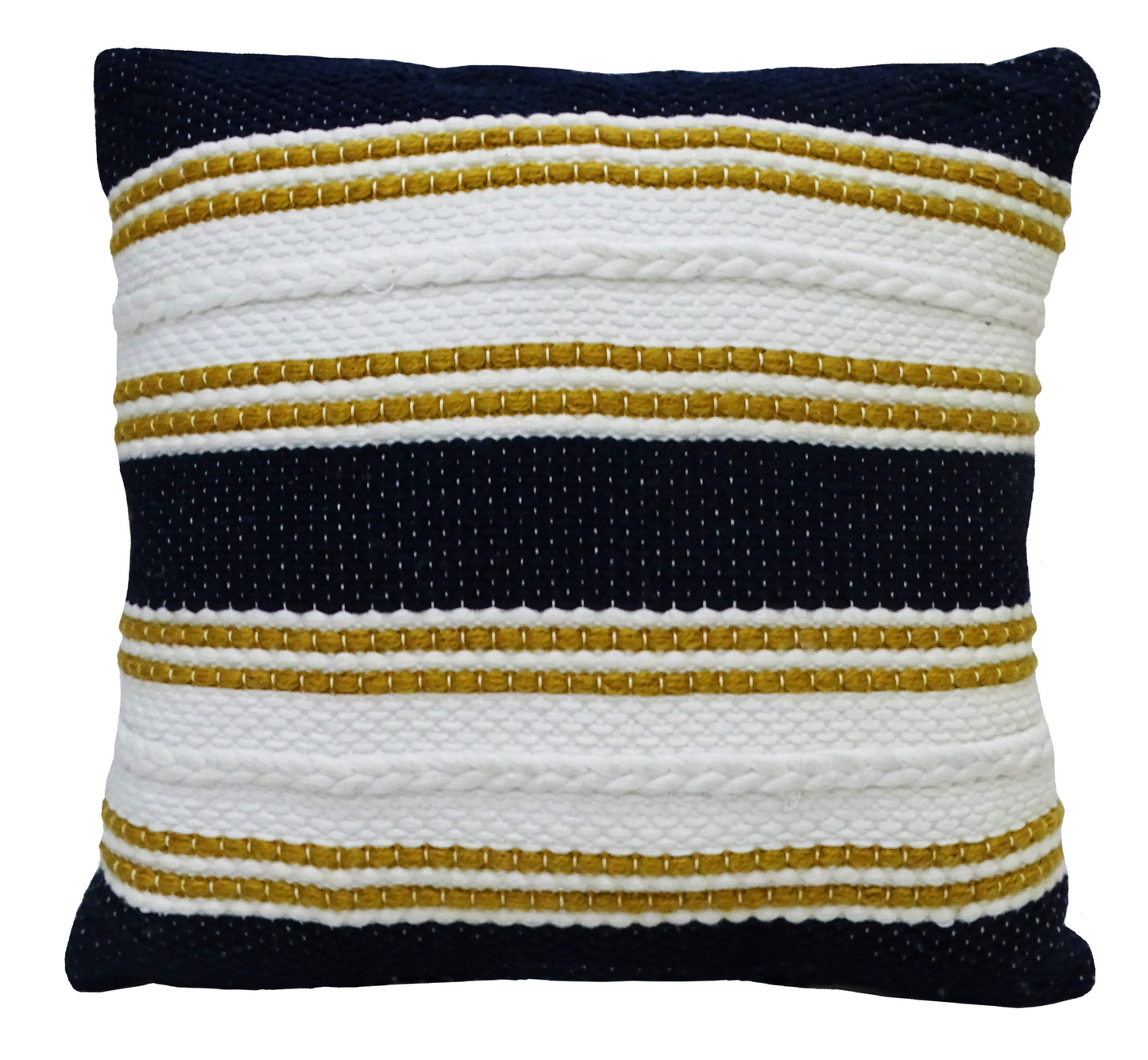 Indoor/Outdoor Throw Pillow w/Braid