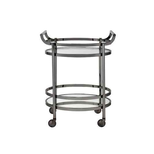 Lakelyn Bar/Serving Cart-Black Nickle