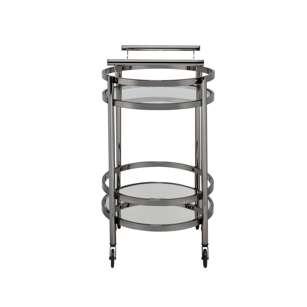 Lakelyn Bar/Serving Cart-Black Nickle