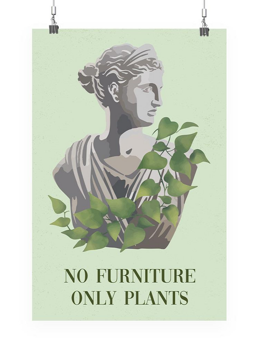 No Furniture Only Plants Poster