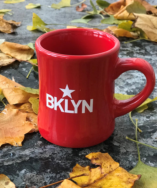 Nostalgic  Ceramic Old-Timer Diner Brooklyn Mugs/ Red