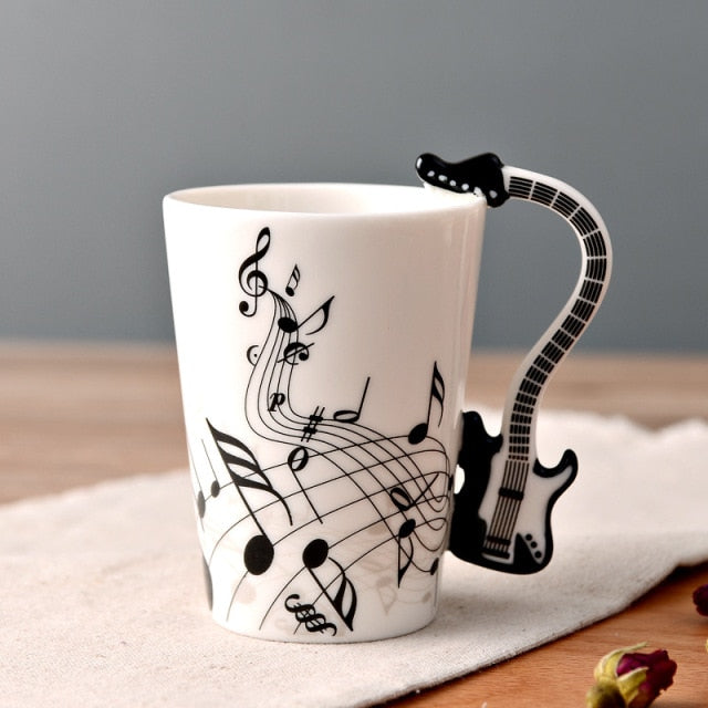 Novelty Ceramic Musical Note Mug/ Personality Handle