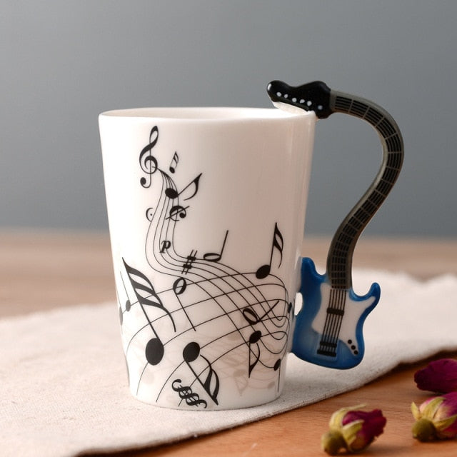 Novelty Ceramic Musical Note Mug/ Personality Handle