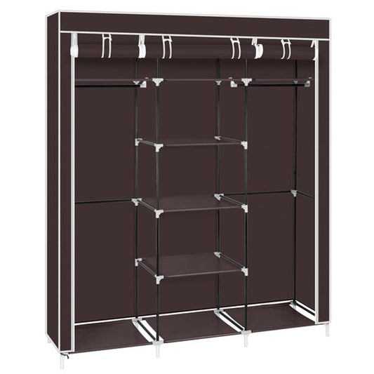 Portable Clothes Closet/ Non-Woven Fabric Wardrobe/ Sturdy & Durable/ Water-proof/ Double Rod Storage Organizer/ 4 Colors