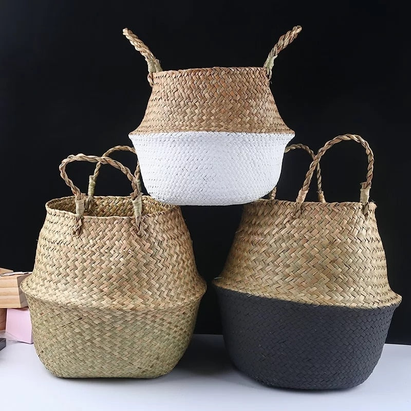 Wicker Storage Baskets/ Household Organizer/ Garden Planters