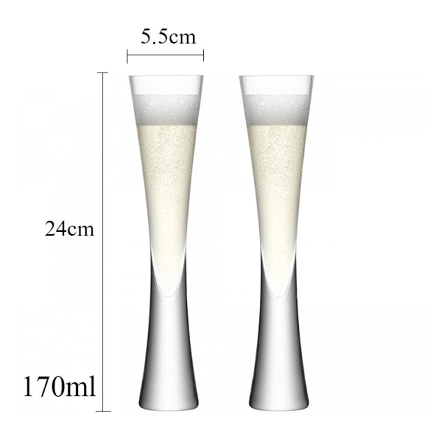 2 Champagne Flute Glasses