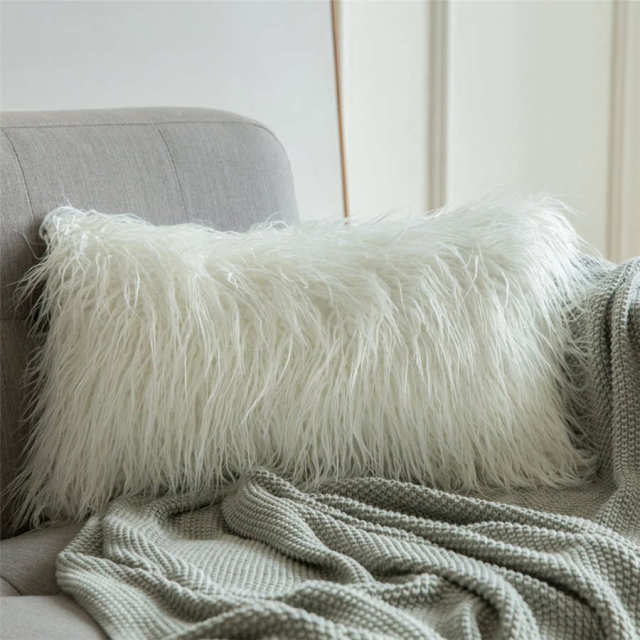 Super Soft Luxury Plush Faux Fur Pillow Cover