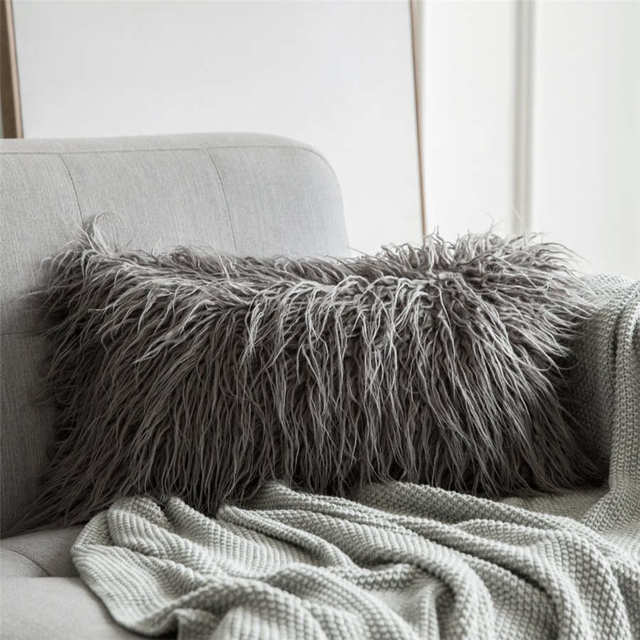 Super Soft Luxury Plush Faux Fur Pillow Cover