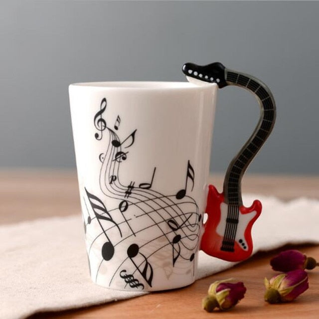 Novelty Ceramic Musical Note Mug/ Personality Handle