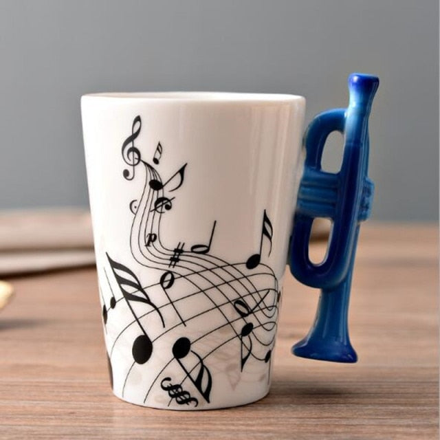 Novelty Ceramic Musical Note Mug/ Personality Handle