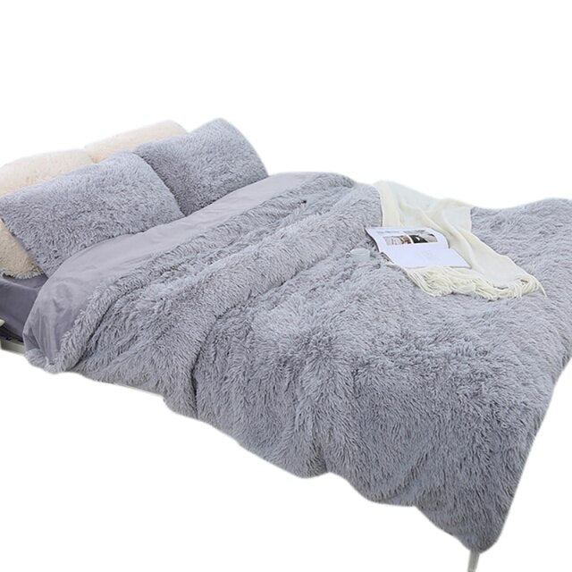 Long Shaggy Fuzzy Soft Faux Fur Throw Blanket or Pillow Cover/ Pillow Insert Not Included