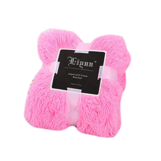 Long Shaggy Fuzzy Soft Faux Fur Throw Blanket or Pillow Cover/ Pillow Insert Not Included