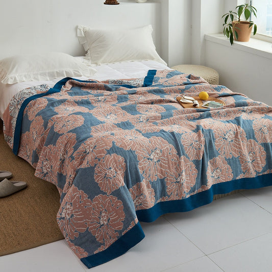 Japanese throw blanket-Bedspread/ 100% Cotton Gauze
