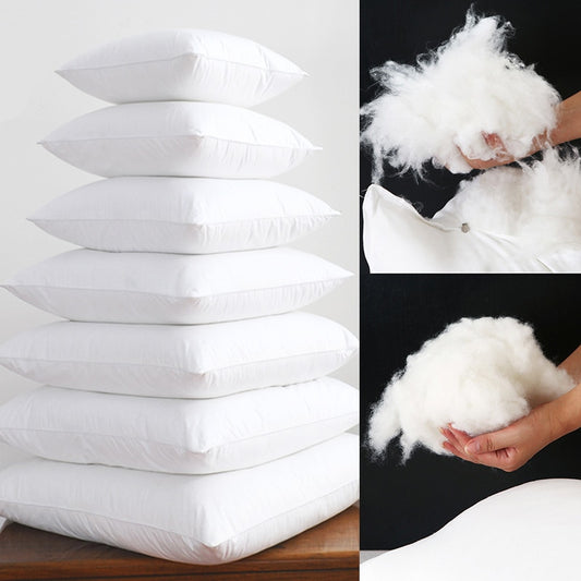 Soft Cotton Fabric Pillow Cover Insert/ White/ Cushion Core Inner Natural Down Alternative