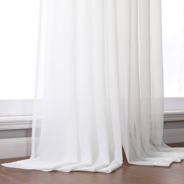 Solid White Sheer (Tulle) Curtains Voile Organza Curtains