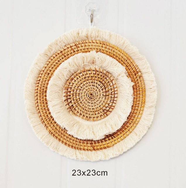 Nordic Style Straw-Rattan Wall Decor