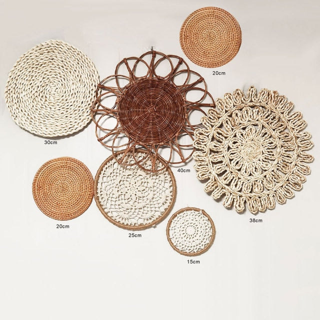 Nordic Style Straw-Rattan Wall Decor