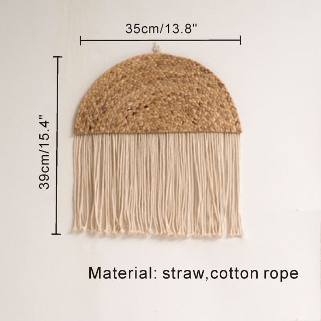 Nordic Style Straw-Rattan Wall Decor