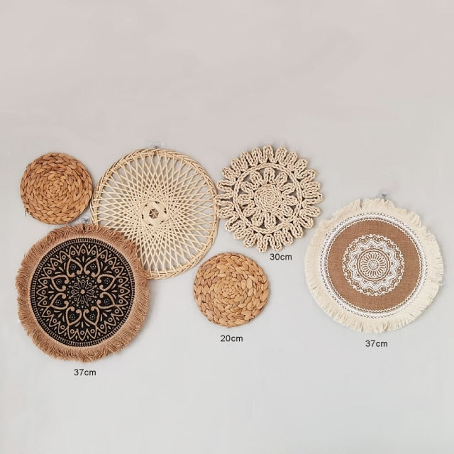 Nordic Style Straw-Rattan Wall Decor