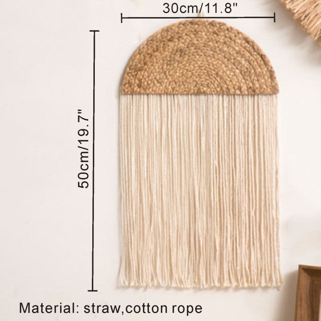 Nordic Style Straw-Rattan Wall Decor