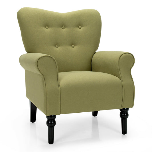 Modern Accent Chair w/Tufted Backrest
