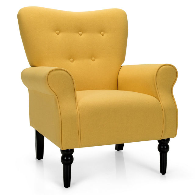 Modern Accent Chair w/Tufted Backrest