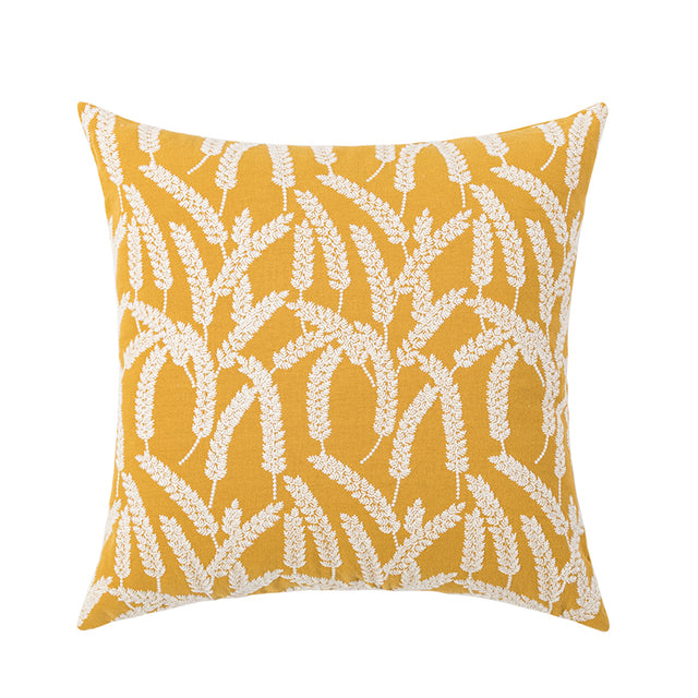 Wheat Embroidery Throw Pillow Cover