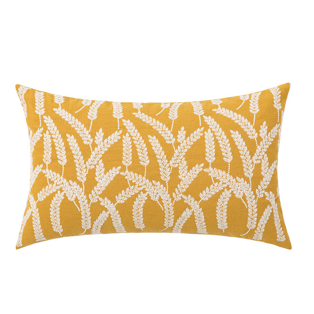 Wheat Embroidery Throw Pillow Cover