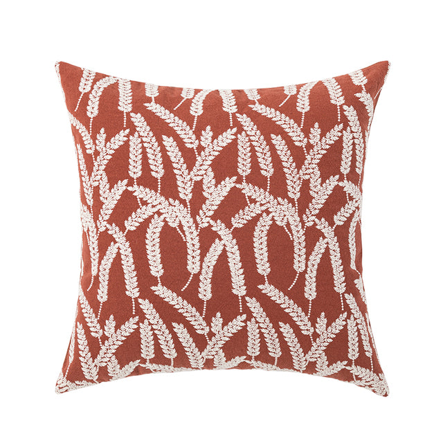 Wheat Embroidery Throw Pillow Cover