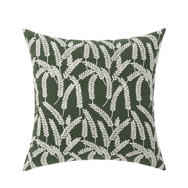 Wheat Embroidery Throw Pillow Cover