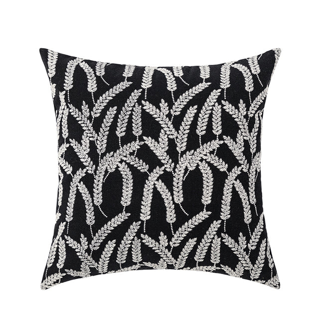 Wheat Embroidery Throw Pillow Cover