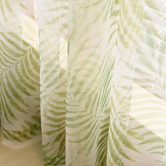 Tropical Palm/Fern Leaf Curtains